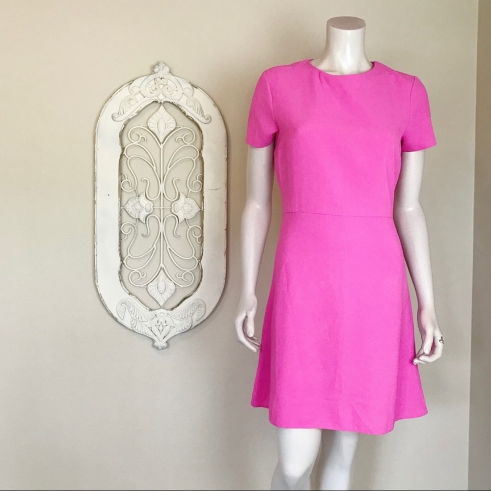 COPY - Gianni Bini Hot Pink Fit and Flare Short Sleeve Dress Size Medium